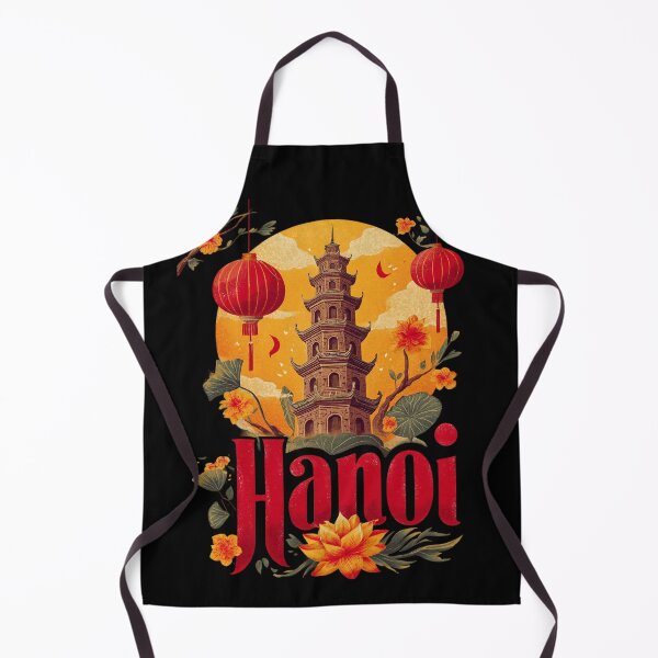 Item preview, Hanói – Diseño de pagoda, linternas y flores de loto designed and sold by Meiersbeste.