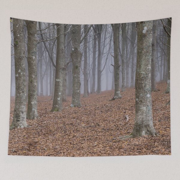 Item preview, The forest landscape with fog in the distance designed and sold by NancyKHajjar.