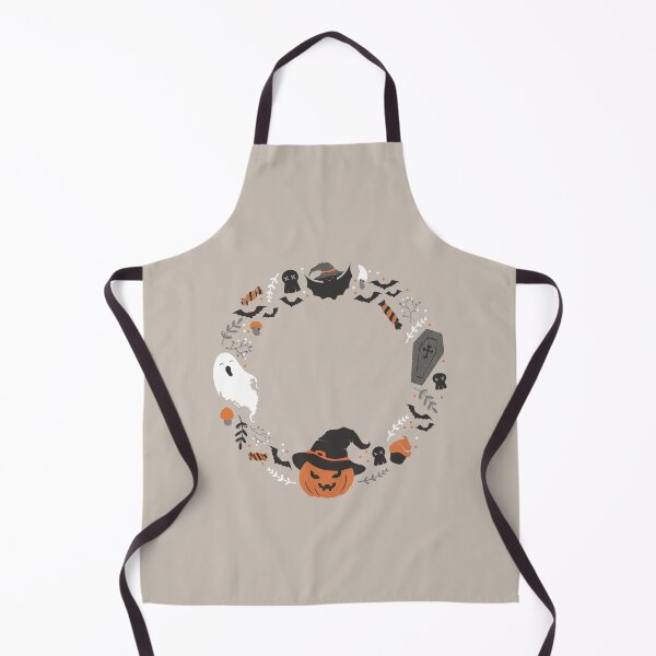 Item preview, Halloween wreath illustration designed and sold by DarianaArt.