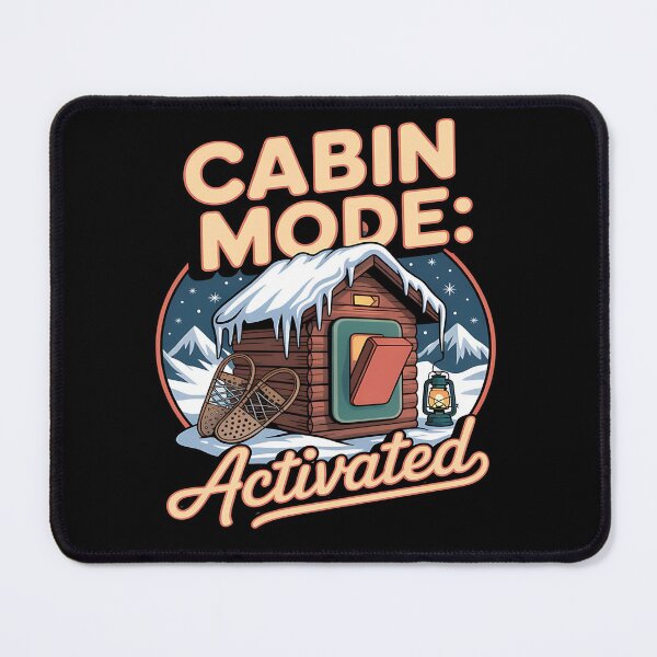 Item preview, winter cabin - cabin life - cozy cabin - mountain cabin - snowy cabin - log cabin vibes - rustic cabin - cabin in the woods - cabin living - cabin fever - ski lodge vibes - winter wanderlust designed and sold by JansenGS.