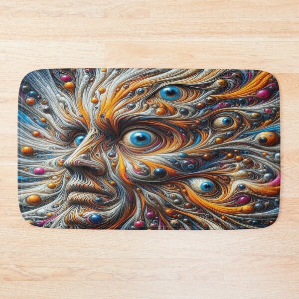 Item preview, Cosmic Pulse – Face in Colors, Lines & Surreal Depth designed and sold by FotoworldEdel.