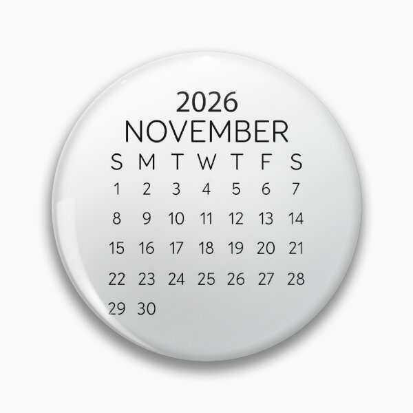 Item preview, November 2026 Minimalist Black Calendar – Planner Page designed and sold by EmeraldeaDesign.