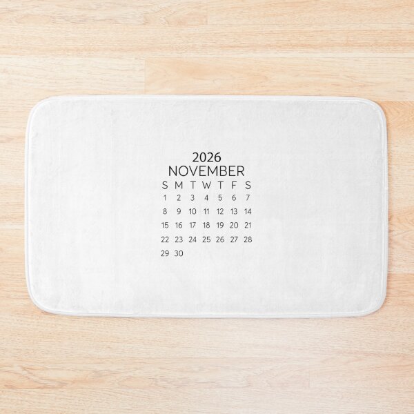 Item preview, November 2026 Minimalist Black Calendar – Planner Page designed and sold by EmeraldeaDesign.