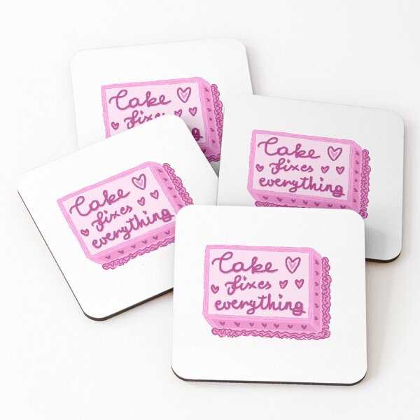 Item preview, cake fixes everything pink illustration designed and sold by Halcja.