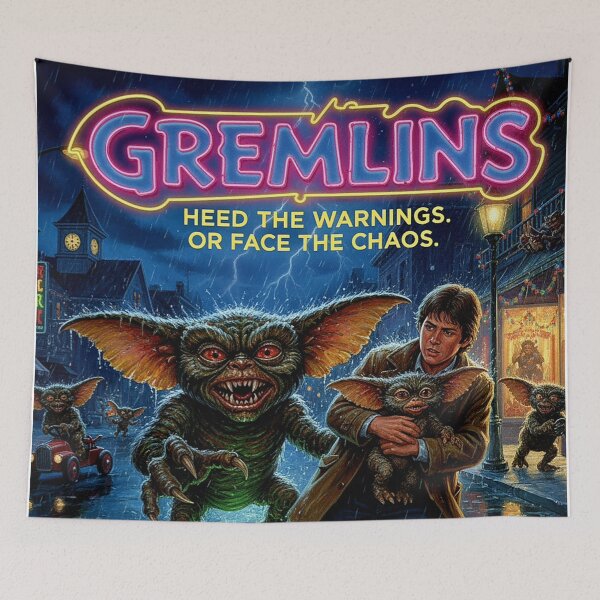 Item preview, Heed the Warning – Reimagined Gremlins Movie Poster designed and sold by Art's Diner.