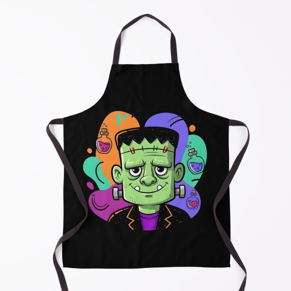 Item preview, Cute Kawaii Frankenstein Monster with Colorful Background designed and sold by SeGoArtDesign.