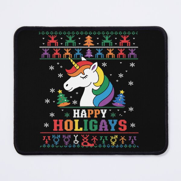Item preview, Gay Christmas Happy Holigays Rainbow LGBT Pride Flag designed and sold by Charidana.