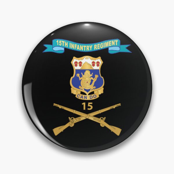 Item preview, Army - 15th Infantry Regiment - DUI w Number Br - Ribbon X 300 designed and sold by Military Insignia Products.