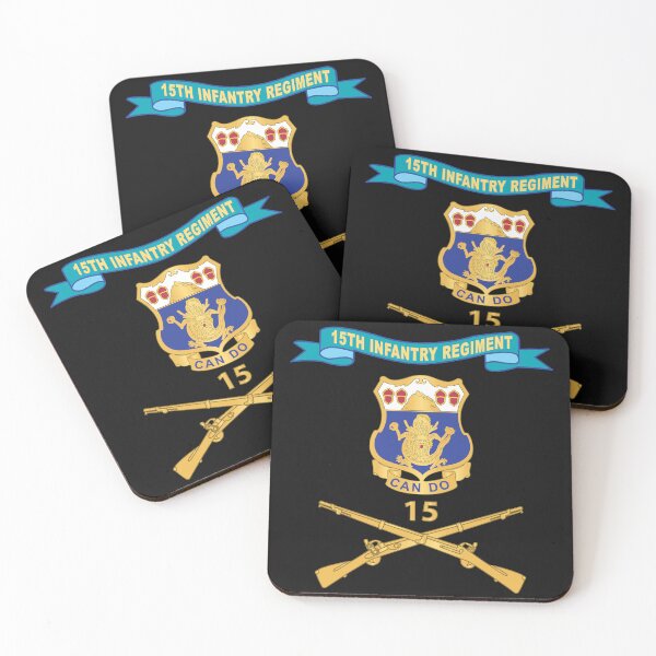 Item preview, Army - 15th Infantry Regiment - DUI w Number Br - Ribbon X 300 designed and sold by Military Insignia Products.