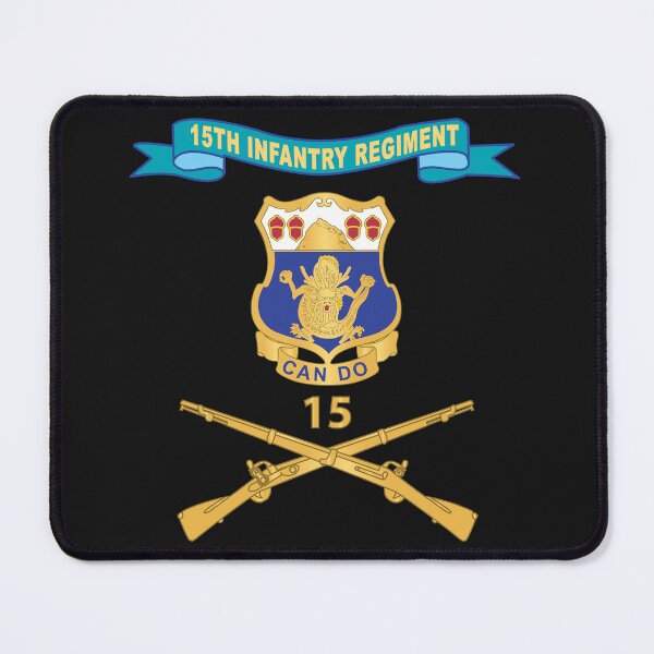 Item preview, Army - 15th Infantry Regiment - DUI w Number Br - Ribbon X 300 designed and sold by Military Insignia Products.