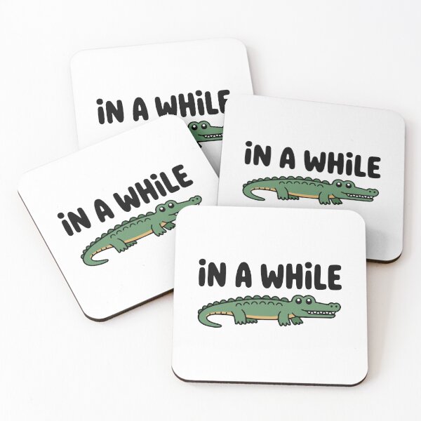 Item preview, In A While Crocodile! Cute Crocodile Pun designed and sold by PMCreative.