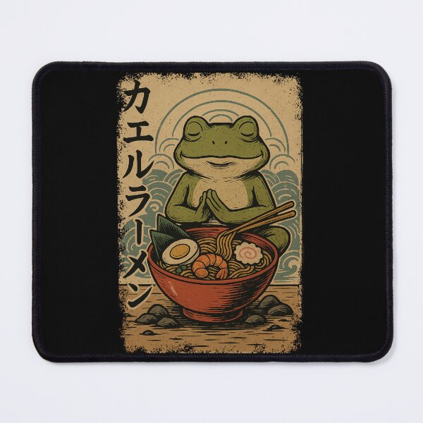Item preview, Frog Ramen Zen Meditation Classic Japan Vintage Art Graphic designed and sold by Damcoc.