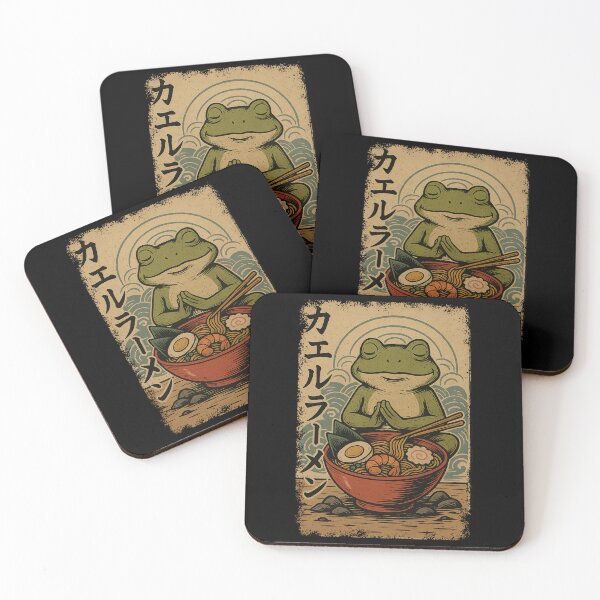 Item preview, Frog Ramen Zen Meditation Classic Japan Vintage Art Graphic designed and sold by Damcoc.