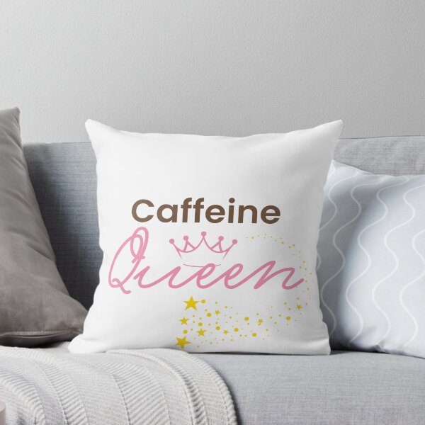 Aperçu de l'œuvre Caffeine Queen – Funny Coffee Lover Quote créée et vendue par J0b4t.
