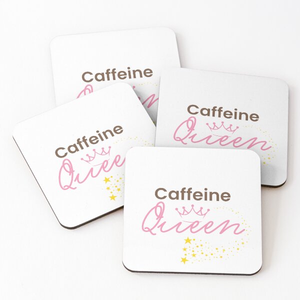 Aperçu de l'œuvre Caffeine Queen – Funny Coffee Lover Quote créée et vendue par J0b4t.
