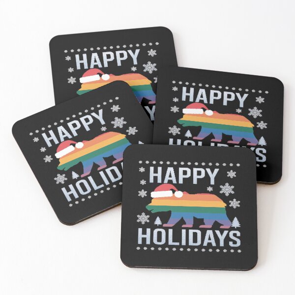 Item preview, Happy HoliGay Bear LGBT Christmas  designed and sold by Charidana.