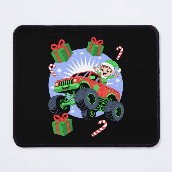 Item preview, Elf Monster Truck Xmas Christmas designed and sold by blueyeeti.