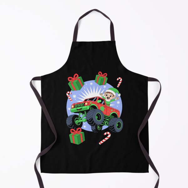 Item preview, Elf Monster Truck Xmas Christmas designed and sold by blueyeeti.