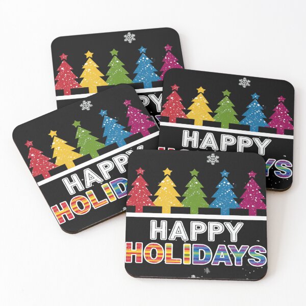 Item preview, Happy Holigays Christmas Tree Merry Xmas LGBT Pride  designed and sold by Charidana.