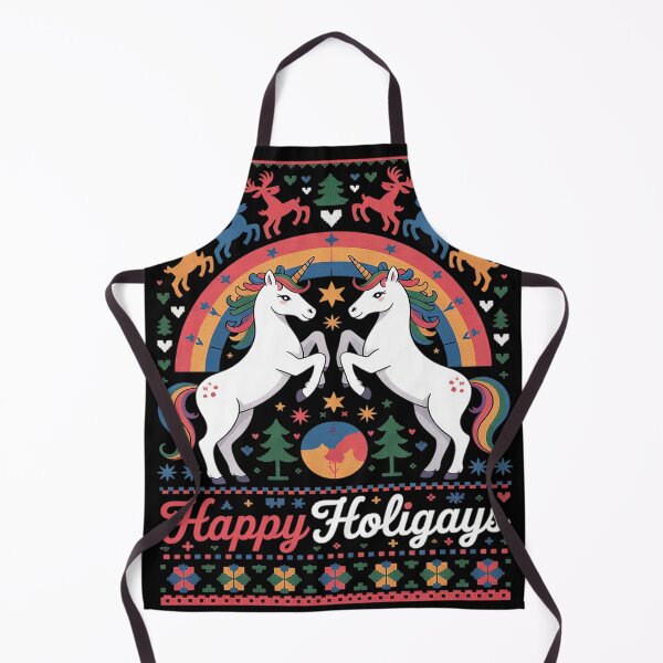 Item preview, Happy Holigays Cute Unicorn Rainbow Xmas LGBT Ugly Christmas designed and sold by Charidana.
