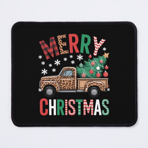Item preview, family christmas truck leopard designed and sold by blueyeeti.