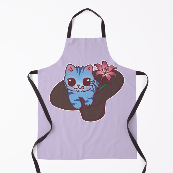 Item preview, Blue Derpy Cat in Magic Hat with Flower designed and sold by BGMeYou.
