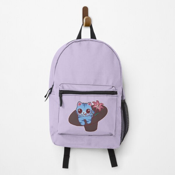 Item preview, Blue Derpy Cat in Magic Hat with Flower designed and sold by BGMeYou.