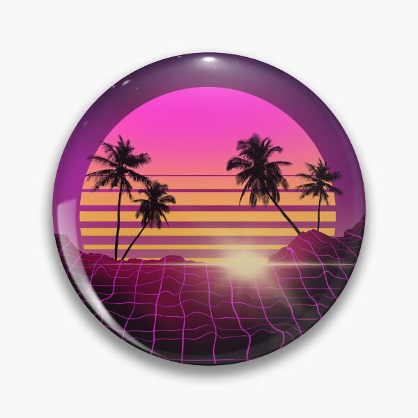 Artikelvorschau, ein rosa Vaporwave-Sonnenuntergang entworfen und verkauft von The Frog Pond Arts.
