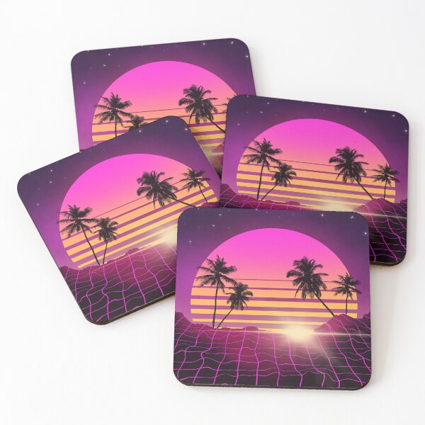 Item preview, a Pink Vaporwave Sunset designed and sold by The Frog Pond Arts.