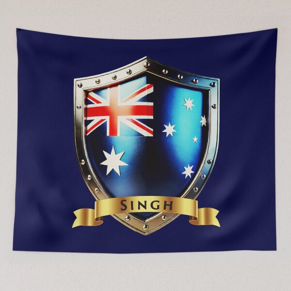 Artikelvorschau, Schild der Familie Singh in Australien, Ehrenwappen des Kulturerbes entworfen und verkauft von Highlandkings.