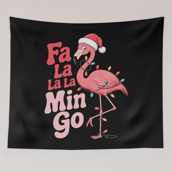 Item preview, Flamingo Christmas Tropical Xmas Tree designed and sold by blueyeeti.