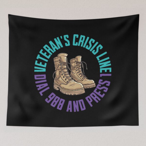 Item preview, (2 SIDED) Military Veteran Suicide Awareness Crisis Number 		 designed and sold by ysgcfaqv77.