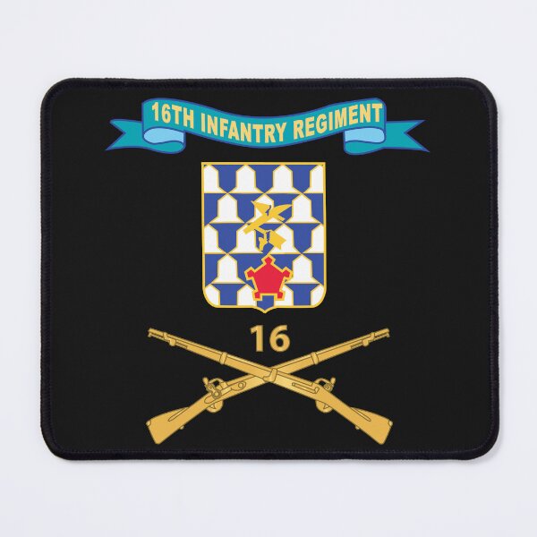 Item preview, Army - 16th Infantry Regiment - DUI w Number Br - Ribbon X 300 designed and sold by Military Insignia Products.