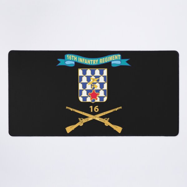 Item preview, Army - 16th Infantry Regiment - DUI w Number Br - Ribbon X 300 designed and sold by Military Insignia Products.