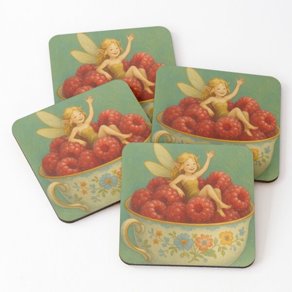 Item preview, Fairy on Vintage Raspberry Mug designed and sold by WitchPrint.