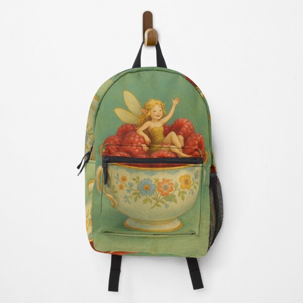 Item preview, Fairy on Vintage Raspberry Mug designed and sold by WitchPrint.
