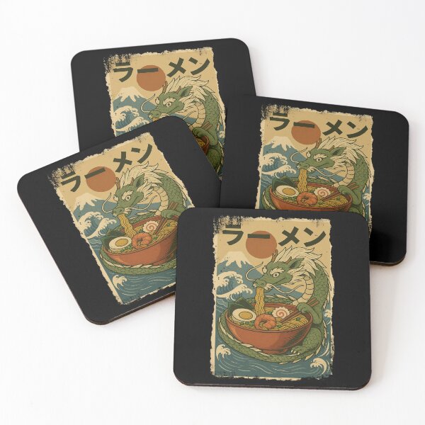 Item preview, Dragon Ramen Waves Rising Sun Vintage Japanese Style Art Graphic designed and sold by Damcoc.
