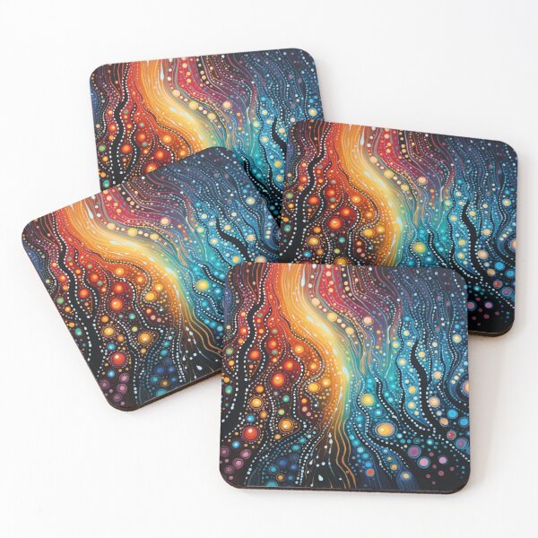Item preview, Aboriginal Inspired Dot Art - Lava and Water Vibe designed and sold by GrinGalore.