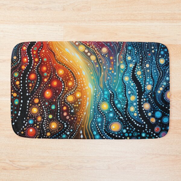 Item preview, Aboriginal Inspired Dot Art - Lava and Water Vibe designed and sold by GrinGalore.