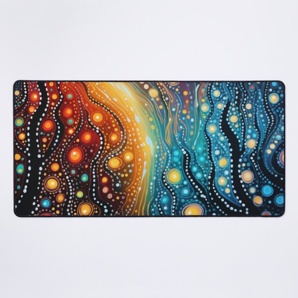 Item preview, Aboriginal Inspired Dot Art - Lava and Water Vibe designed and sold by GrinGalore.