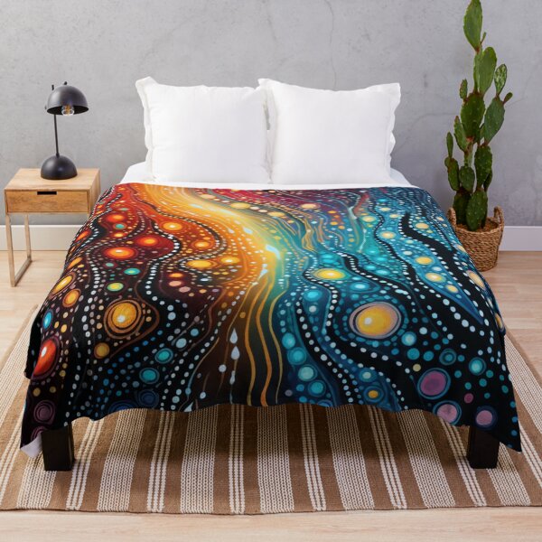 Item preview, Aboriginal Inspired Dot Art - Lava and Water Vibe designed and sold by GrinGalore.