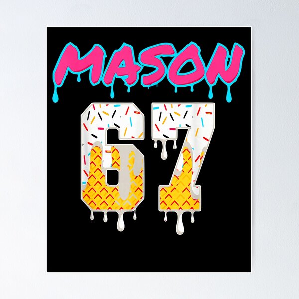 Item preview, Mason 67 Ice Cream Drip Meme, Funny Six Seven baseball drip designed and sold by BASKF.