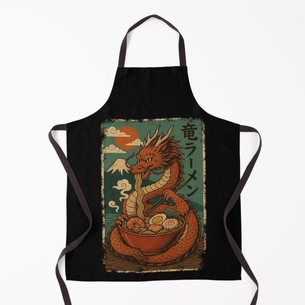 Item preview, Fire Dragon Ramen at Mount Fuji Fierce Retro Japanese Artwork designed and sold by Damcoc.