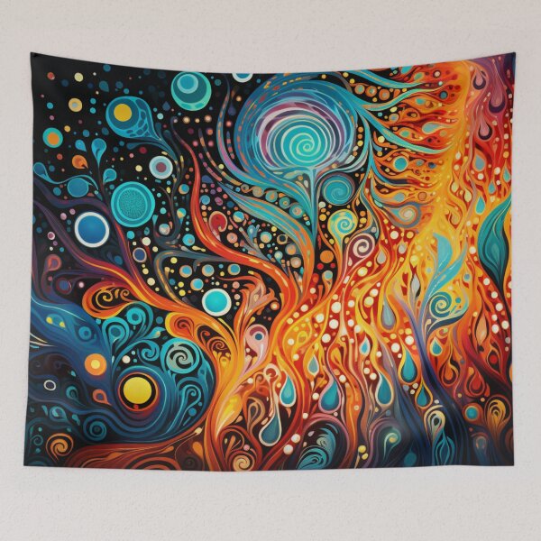 Item preview, Aboriginal Inspired Dot Art - Fire Lava designed and sold by GrinGalore.