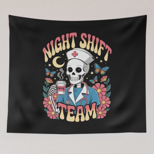 Item preview, Funny Night Shift Crew halloween designed and sold by MizoX7.