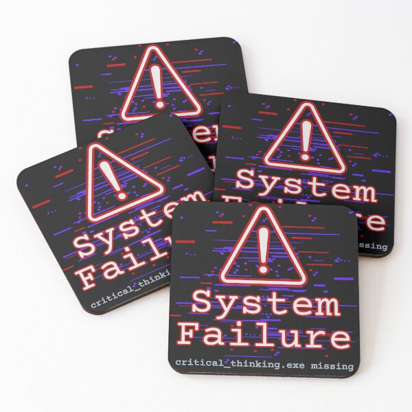 Item preview, System Failure – critical_thinking.exe missing designed and sold by VariousGoodies.