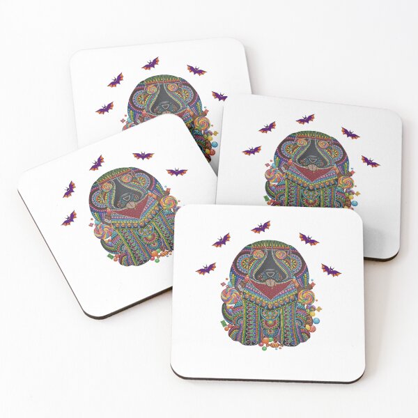 Item preview, Trippy Candyland Pug – Bright Surreal Dog Art Print designed and sold by DotsNSoul.