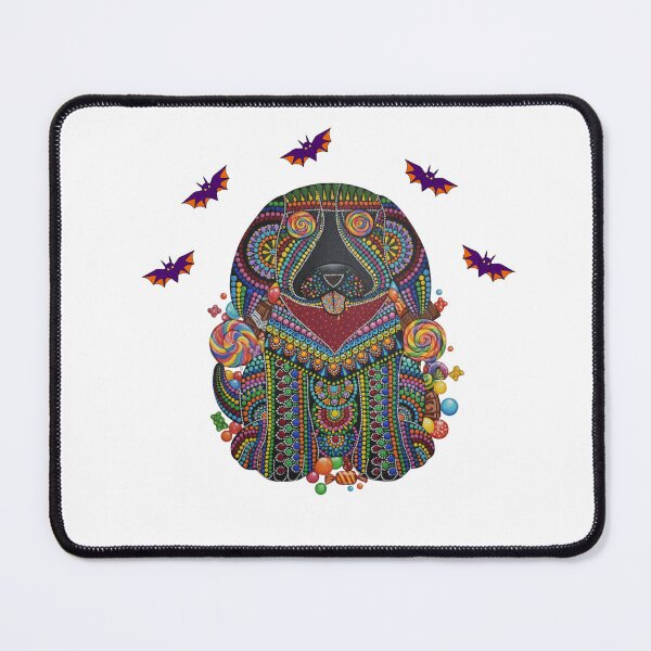 Item preview, Trippy Candyland Pug – Bright Surreal Dog Art Print designed and sold by DotsNSoul.