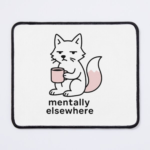 Item preview, Mentally Elsewhere – Minimalist Fox Coffee Lover designed and sold by Your Therapist's Art.