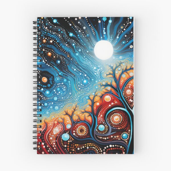 Item preview, Aboriginal Inspired Dot Art - Lava Tree Under the Moon designed and sold by GrinGalore.